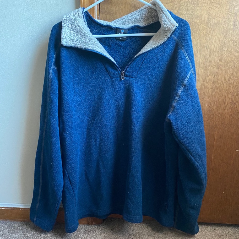 Blue pullover jacket